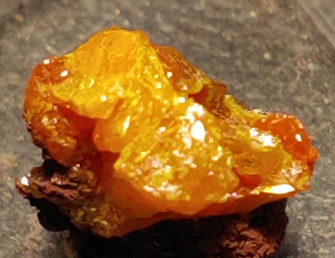 Wulfenite and Mimetite from Rowley Mine, Arizona. 2.1 cm #4072