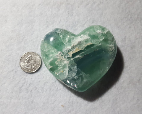 Fluorite Heart, Mexico, 3 1/8" Stock # 208sl
