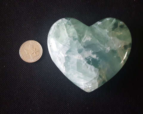 Fluorite Heart, Mexico, 3 1/8" Stock # 200sl