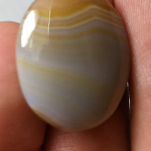 Banded Carnelian Cabochon from Peru. 2.9 cm #24
