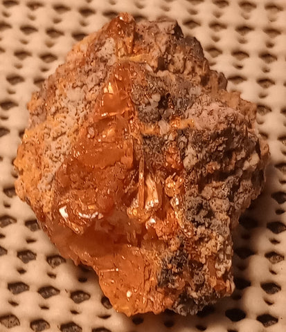 Wulfenite and Mimetite from Rowley Mine, Arizona. 4.5 cm #6322