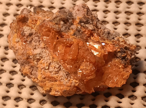 Wulfenite and Mimetite from Rowley Mine, Arizona. 4.5 cm #6322