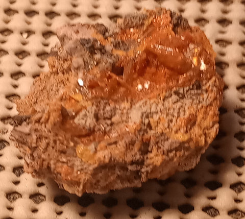 Wulfenite and Mimetite from Rowley Mine, Arizona. 4.5 cm #6322
