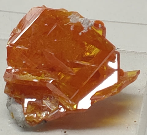Wulfenite and Mimetite from Rowley Mine, Arizona. 2 cm #5021