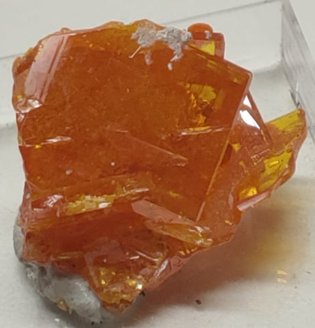 Wulfenite and Mimetite from Rowley Mine, Arizona. 2 cm #5021