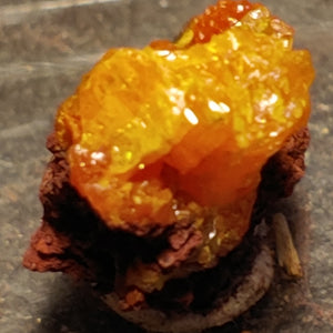 Wulfenite and Mimetite from Rowley Mine, Arizona. 2.1 cm #4072