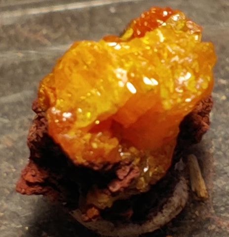 Wulfenite and Mimetite from Rowley Mine, Arizona. 2.1 cm #4072