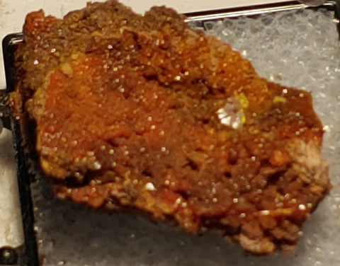 Wulfenite and Mimetite from Rowley Mine, Arizona. 3.4 cm #4074