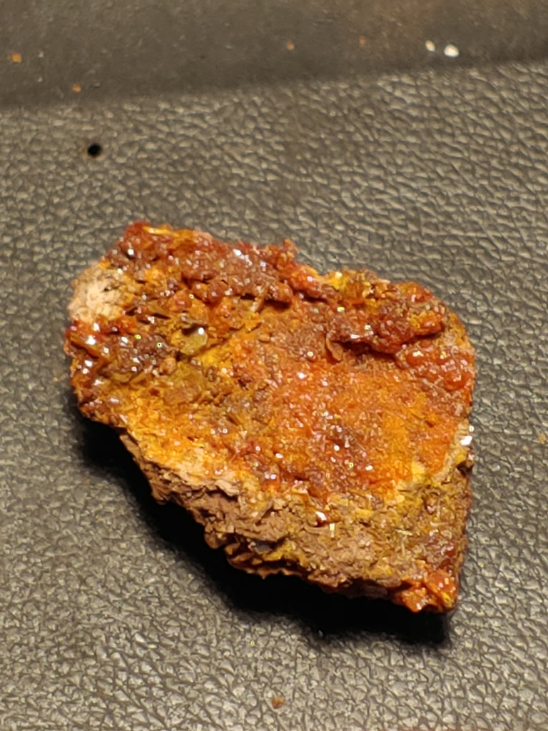 Wulfenite and Mimetite from Rowley Mine, Arizona. 3.4 cm #4074