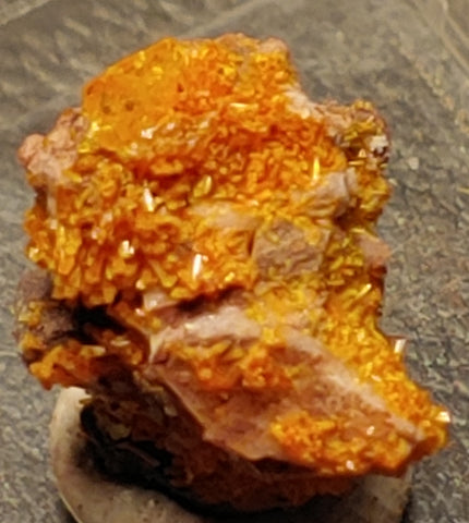 Wulfenite and Mimetite from Rowley Mine, Arizona. 1.3 cm #4080