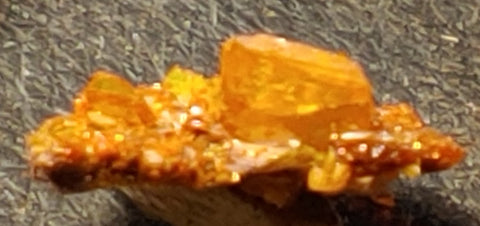 Wulfenite and Mimetite from Rowley Mine, Arizona. 1.5 cm #5042