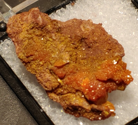 Wulfenite and Mimetite from Rowley Mine, Arizona. 2.8 cm #5046