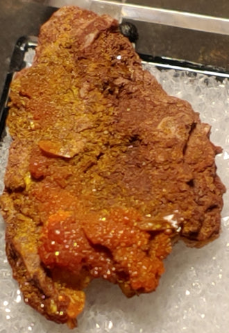 Wulfenite and Mimetite from Rowley Mine, Arizona. 2.8 cm #5046