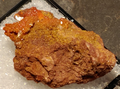 Wulfenite and Mimetite from Rowley Mine, Arizona. 2.8 cm #5046