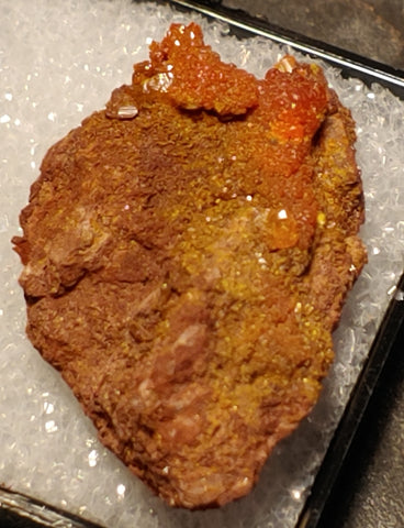Wulfenite and Mimetite from Rowley Mine, Arizona. 2.8 cm #5046