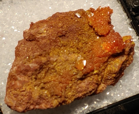 Wulfenite and Mimetite from Rowley Mine, Arizona. 2.8 cm #5046