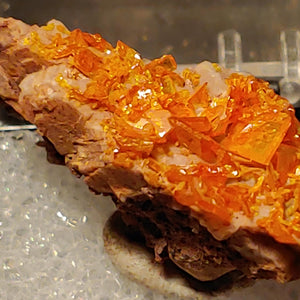 Wulfenite and Mimetite from Rowley Mine, Arizona. 3.4 cm #5047