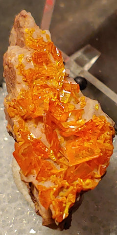 Wulfenite and Mimetite from Rowley Mine, Arizona. 3.4 cm #5047