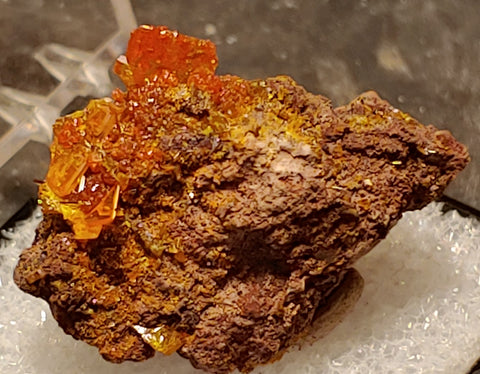 Wulfenite and Mimetite from Rowley Mine, Arizona. 3 cm #5048