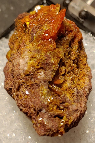 Wulfenite and Mimetite from Rowley Mine, Arizona. 3 cm #5048