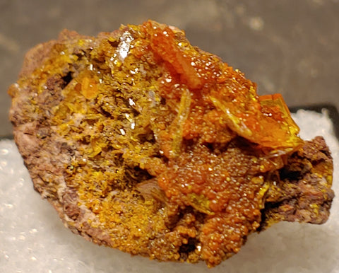 Wulfenite and Mimetite from Rowley Mine, Arizona. 3 cm #5048