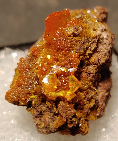 Wulfenite and Mimetite from Rowley Mine, Arizona. 3 cm #5048