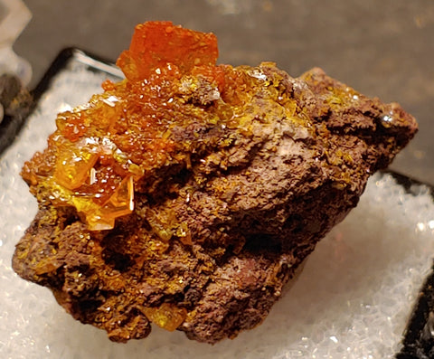 Wulfenite and Mimetite from Rowley Mine, Arizona. 3 cm #5048