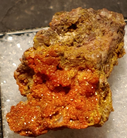 Wulfenite and Mimetite from Rowley Mine, Arizona. 1.7 cm #5050