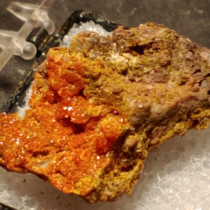 Wulfenite and Mimetite from Rowley Mine, Arizona. 1.7 cm #5050