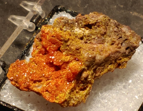 Wulfenite and Mimetite from Rowley Mine, Arizona. 1.7 cm #5050