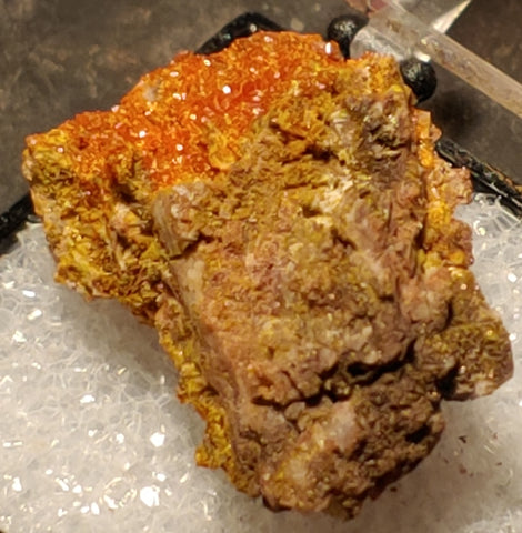 Wulfenite and Mimetite from Rowley Mine, Arizona. 1.7 cm #5050