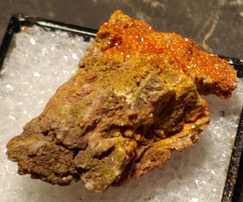 Wulfenite and Mimetite from Rowley Mine, Arizona. 1.7 cm #5050