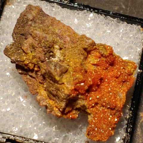 Wulfenite and Mimetite from Rowley Mine, Arizona. 1.7 cm #5050