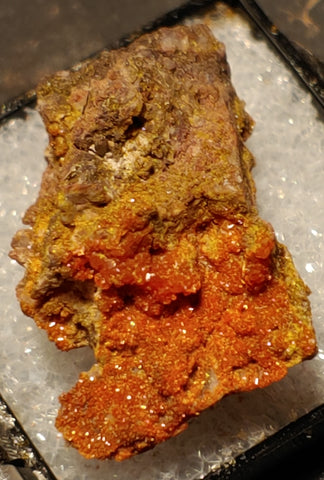 Wulfenite and Mimetite from Rowley Mine, Arizona. 1.7 cm #5050