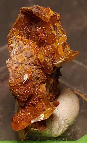 Wulfenite and Mimetite from Rowley Mine, Arizona. 1.7 cm #4060