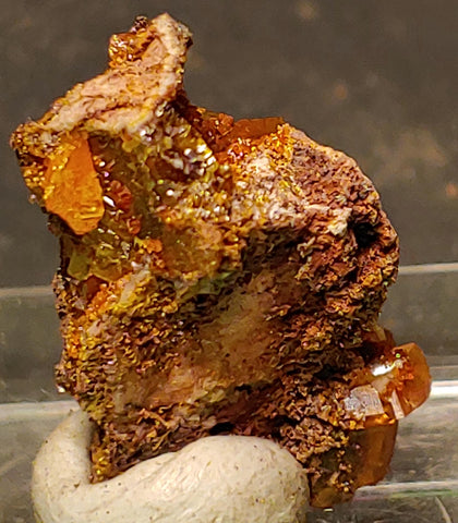 Wulfenite and Mimetite from Rowley Mine, Arizona. 1.7 cm #4060