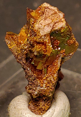 Wulfenite and Mimetite from Rowley Mine, Arizona. 1.7 cm #4060