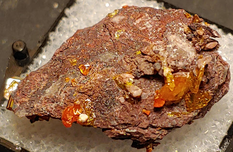 Wulfenite and Mimetite from Rowley Mine, Arizona. 3.2 cm #4062