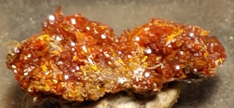 Wulfenite and Mimetite from Rowley Mine, Arizona. 1.6 cm #4064