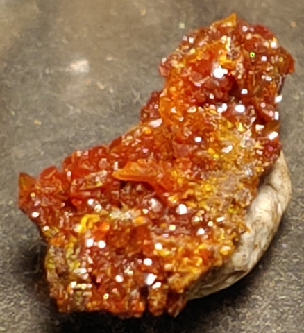 Wulfenite and Mimetite from Rowley Mine, Arizona. 1.6 cm #4064