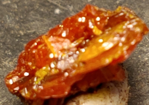 Wulfenite and Mimetite from Rowley Mine, Arizona. 0.9 cm #4071