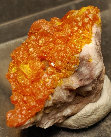 Wulfenite and Mimetite from Rowley Mine, Arizona. 2.5 cm #4072
