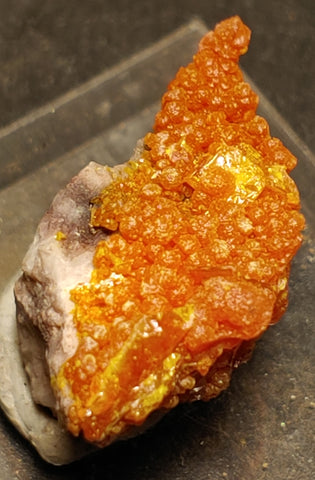 Wulfenite and Mimetite from Rowley Mine, Arizona. 2.5 cm #4072