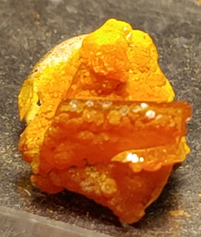 Wulfenite and Mimetite from Rowley Mine, Arizona. 1.1 cm #4074