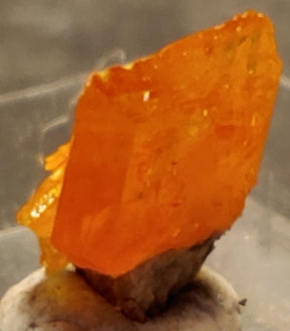 Wulfenite from Rowley Mine, Arizona. 1 cm #4087