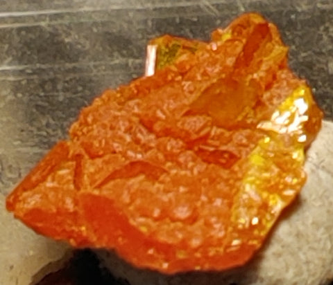Wulfenite and Mimetite from Rowley Mine, Arizona. 1.6 cm #4092