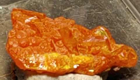 Wulfenite and Mimetite from Rowley Mine, Arizona. 1.6 cm #4092