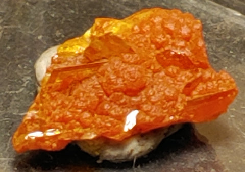 Wulfenite and Mimetite from Rowley Mine, Arizona. 1.6 cm #4092