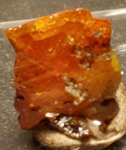 Wulfenite from Red Cloud Mine, Arizona. Stock 0.9 cm #5234