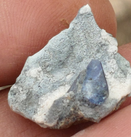 Benitoite Crystal from Gem Mine, California. 2.1 cm. #4219